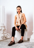 Load image into Gallery viewer, Elegant Horsebit Flat - brown