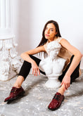 Load image into Gallery viewer, Classic High-Shine Flat Shoes - maroon