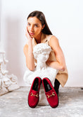 Load image into Gallery viewer, The Suede Heritage Flat - red