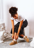Load image into Gallery viewer, Chic Suede Lace-Up Oxfords - cafe