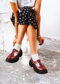 Load image into Gallery viewer, Urban Chunky T-Strap Loafers - maroon