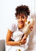 Load image into Gallery viewer, Urban Chunky T-Strap Loafers - beige