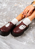 Load image into Gallery viewer, Lug-Sole Mary Jane Loafers - maroon