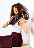 Load image into Gallery viewer, Edgy Chunky T-Strap Loafers - maroon