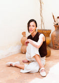 Load image into Gallery viewer, Glossy Croc-Effect Strap Flats - beige