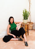 Load image into Gallery viewer, Sophisticated Trimmed Flats - black