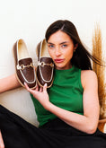 Load image into Gallery viewer, Sophisticated Trimmed Flats - brown