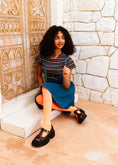 Load image into Gallery viewer, Glossy T-Strap Chunky Mary Loafers - brown