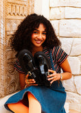 Load image into Gallery viewer, Glossy T-Strap Chunky Mary Loafers - black