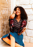 Load image into Gallery viewer, Glossy T-Strap Chunky Mary Loafers - maroon