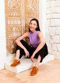Load image into Gallery viewer, Minimalist Suede Side-Slit Flats - camel