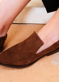 Load image into Gallery viewer, Minimalist Suede Side-Slit Flats - brown
