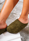 Load image into Gallery viewer, Minimalist Rounded-Toe Clogs - olive