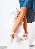 Load image into Gallery viewer, Classic Wide-Strap Mary Jane Flats - beige
