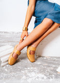 Load image into Gallery viewer, Classic Wide-Strap Mary Jane Flats - cafe