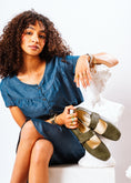 Load image into Gallery viewer, Classic Wide-Strap Mary Jane Flats - olive