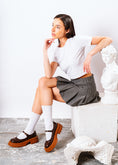Load image into Gallery viewer, Modern Glossy Lug-Sole Loafers - brown