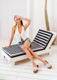 Load image into Gallery viewer, Contoured Cork Woven Slides - white