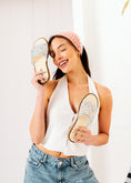 Load image into Gallery viewer, Romance Floral Slides - baby blue