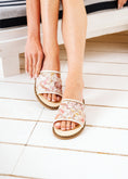 Load image into Gallery viewer, Romance Floral Slides - white