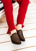 Load image into Gallery viewer, Geometric Mesh Mules - black