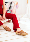 Load image into Gallery viewer, Geometric Mesh Mules - camel