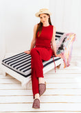 Load image into Gallery viewer, Geometric Mesh Mules - maroon