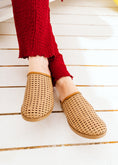 Load image into Gallery viewer, Woven Closed-Toe Mules - cafe