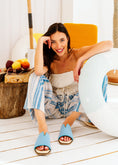 Load image into Gallery viewer, The Riviera V-Cut Slide - baby blue