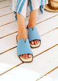 Load image into Gallery viewer, The Riviera V-Cut Slide - baby blue