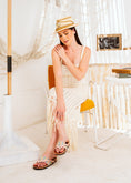 Load image into Gallery viewer, Textured Knit Cork-Sole Slides - pink
