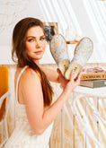 Load image into Gallery viewer, Wildflower Mesh Mules - blue