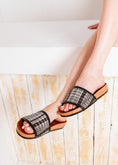 Load image into Gallery viewer, Crochet Strap Comfort Slides - black