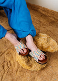 Load image into Gallery viewer, Boho Knit Cross-Strap Slides - pink