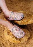 Load image into Gallery viewer, Floral Embroidered Mesh Clogs - pink