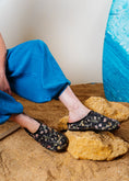 Load image into Gallery viewer, Floral Embroidered Mesh Clogs - black