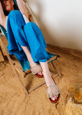Load image into Gallery viewer, Lattice Net Cork-Sole Slides - gold
