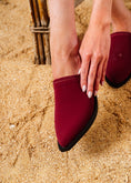 Load image into Gallery viewer, Classic Matte Pointed Mules - maroon