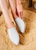 Load image into Gallery viewer, Classic Matte Pointed Mules - light gray