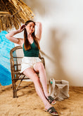 Load image into Gallery viewer, Chic Rivet-Detail Square Slides - olive