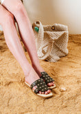 Load image into Gallery viewer, Chic Rivet-Detail Square Slides - olive