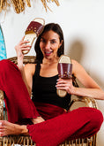 Load image into Gallery viewer, Dome Studded V-Cutout Slide - maroon