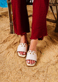Load image into Gallery viewer, Dome Studded V-Cutout Slide - beige