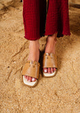 Load image into Gallery viewer, Dome Studded V-Cutout Slide - cafe