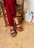 Load image into Gallery viewer, Isla Double-Buckle Slide - brown