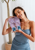 Load image into Gallery viewer, Stitch Print Flip Flops - purple