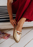 Load image into Gallery viewer, Metallic Satin-Finish Mules - gold