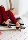 Load image into Gallery viewer, Plaid Textured Mules - black