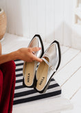 Load image into Gallery viewer, Metallic Satin-Finish Mules - silver