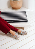 Load image into Gallery viewer, Floral Mary Jane Mules - blue